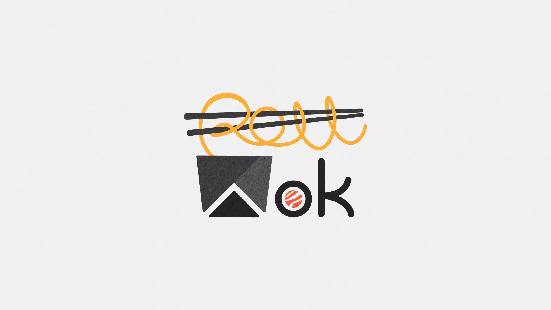 Разработка логотипа суши-бара «Roll Wok Club» в Любиме